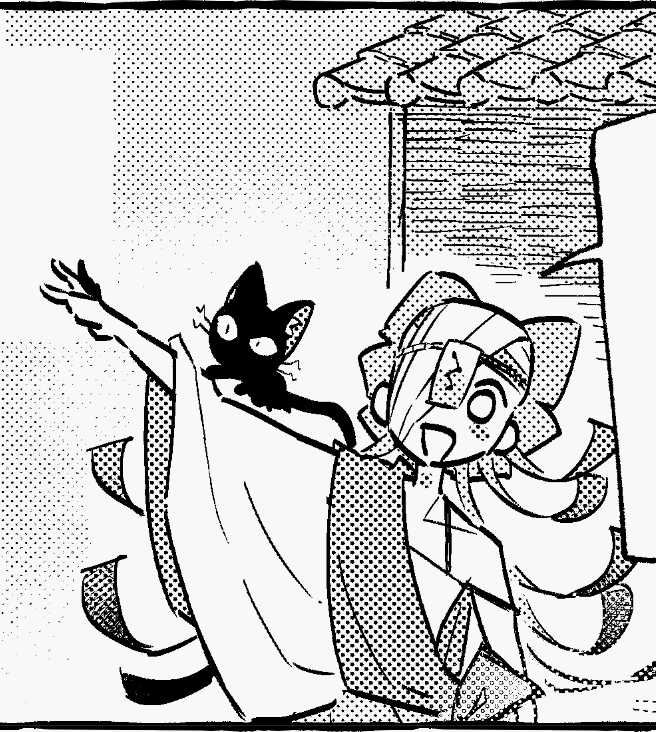 「猫をてなずける沙華」