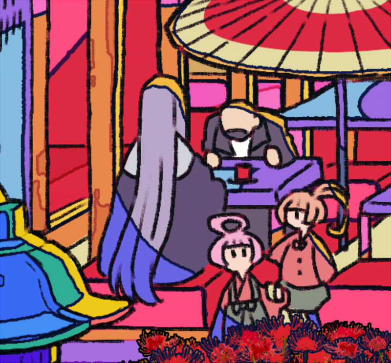 画像：背景に今回のゲストキャラがいる